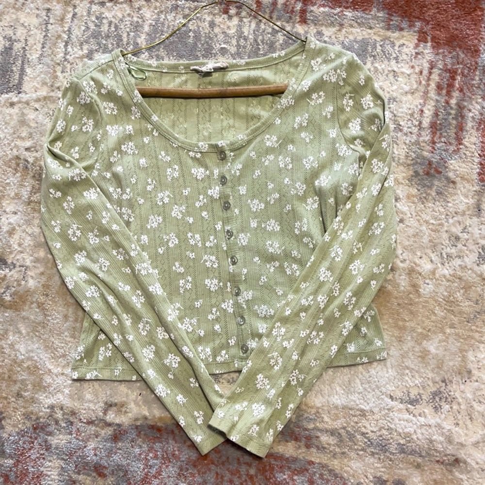 Floral pattern cardigan/top